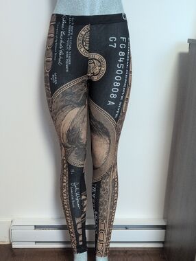Novelty Money Print Leggings - Halfheart S